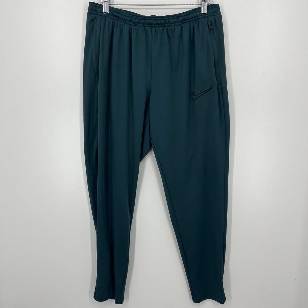 Nike Sweatpants Men's Size XL Green Embroidered Swoosh Logo Solid Pockets